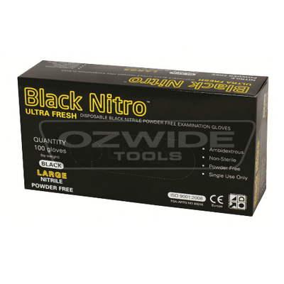 Disposable Black Nitrile Powder Free Gloves