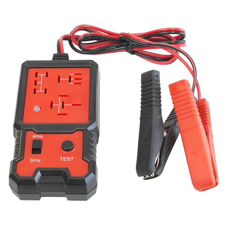 Fast Test Dheva Universal 12V Car Battery Tester Battery Diagnostic Checker Tools with Clips Relay Tester Automotive Kit for Auto Repairing Red Portable Electronic Automotive Relay Tester 
