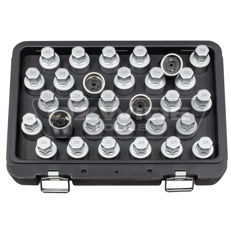 Mercedes Benz Wheel Security Lock Nut Socket Set - (30 Piece)